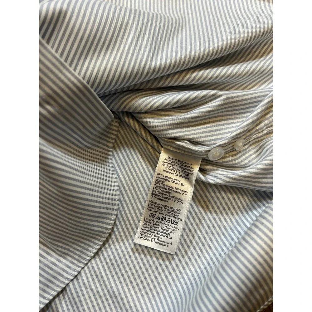 J Crew Mens Oarsman Logo Performance Tech Dress Shirt Shirt XL Classic Fit